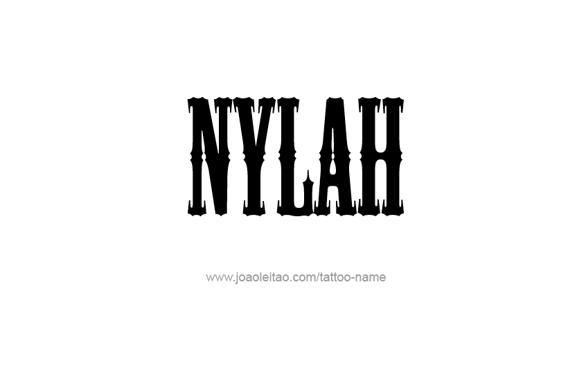 Tattoo Design Name Nylah   