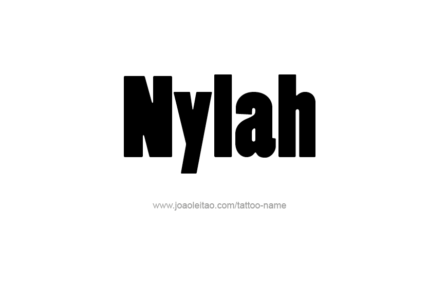 Tattoo Design Name Nylah   