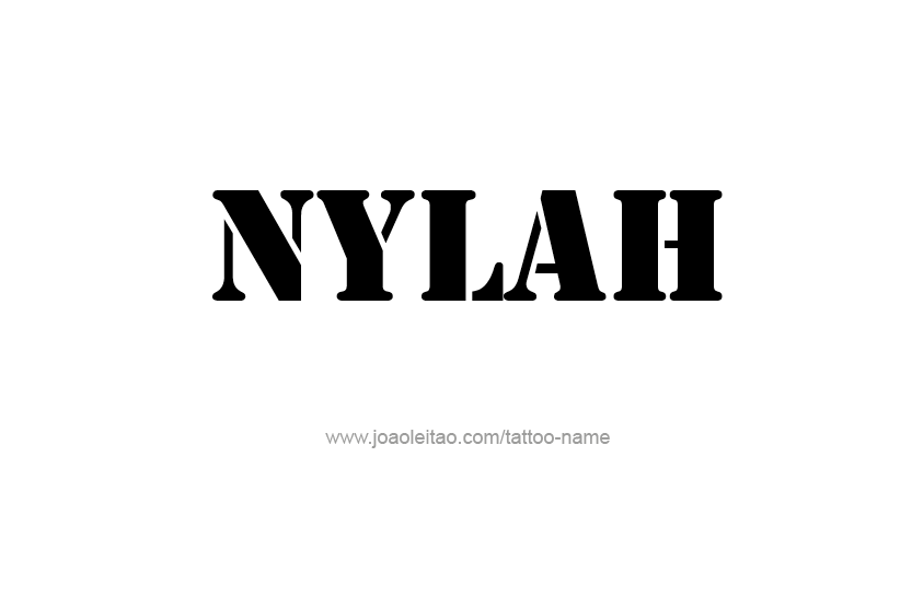 Tattoo Design Name Nylah   