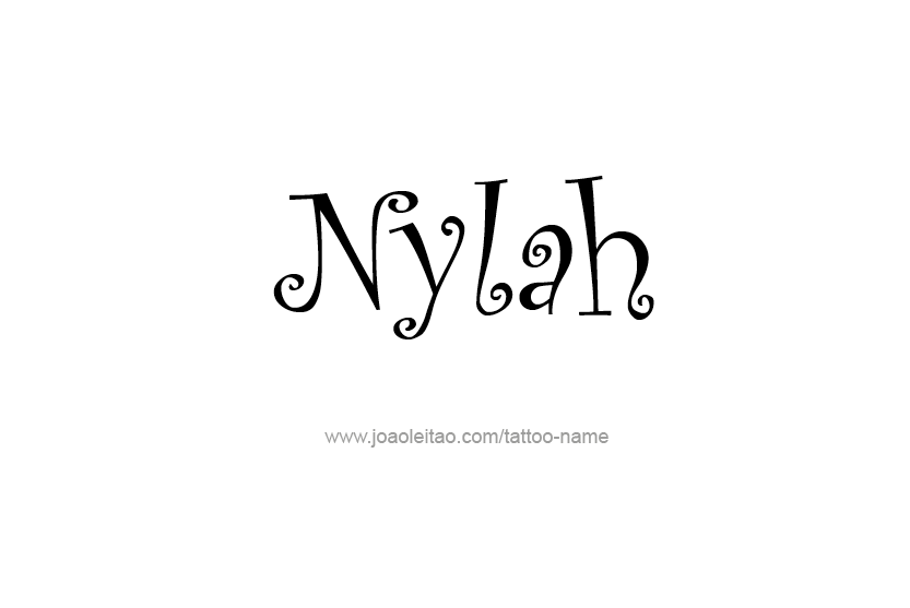 Tattoo Design Name Nylah   