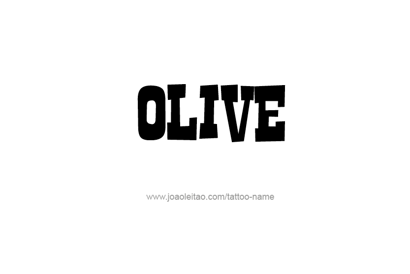 Tattoo Design Name Olive   