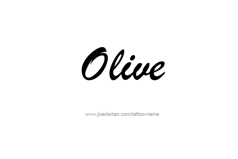 Tattoo Design Name Olive   