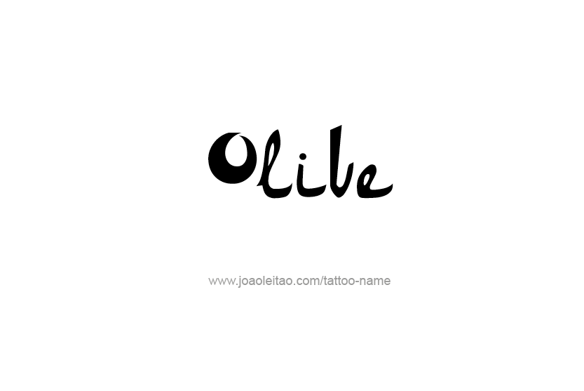 Tattoo Design Name Olive   