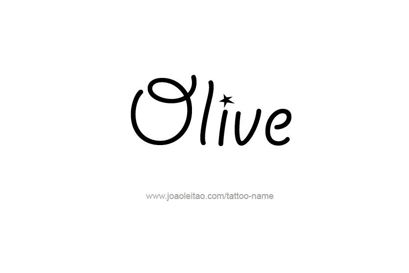 Tattoo Design Name Olive   