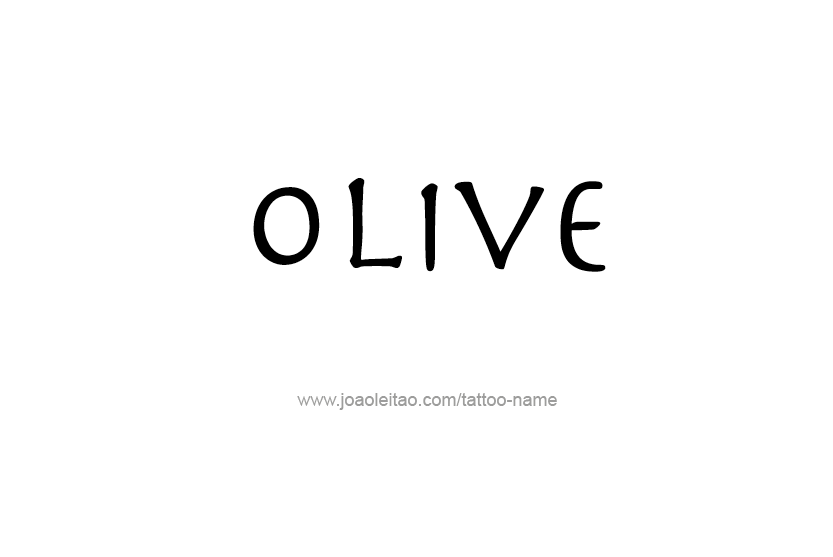 Tattoo Design Name Olive   