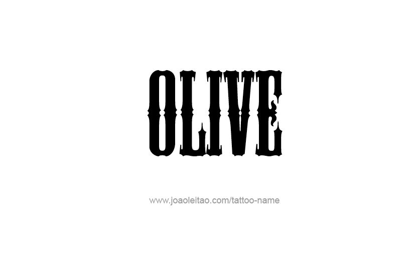 Tattoo Design Name Olive   