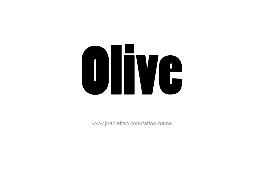 Tattoo Design Name Olive   