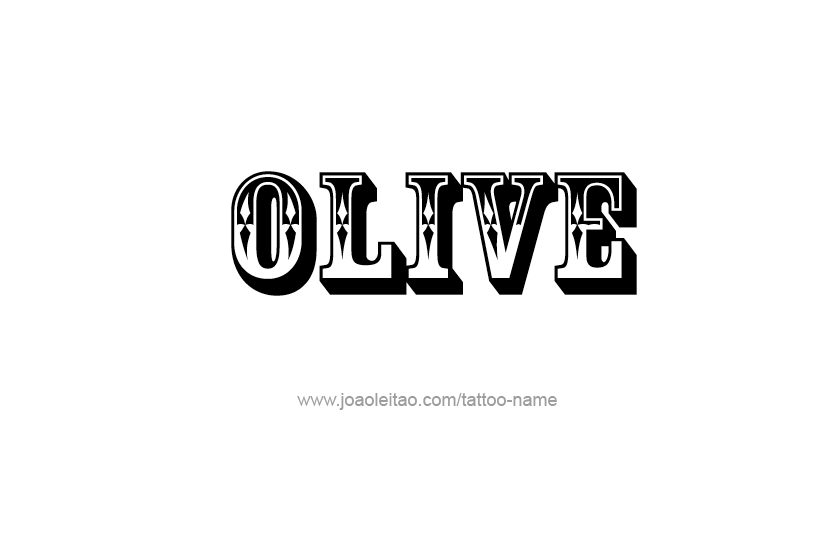 Tattoo Design Name Olive   