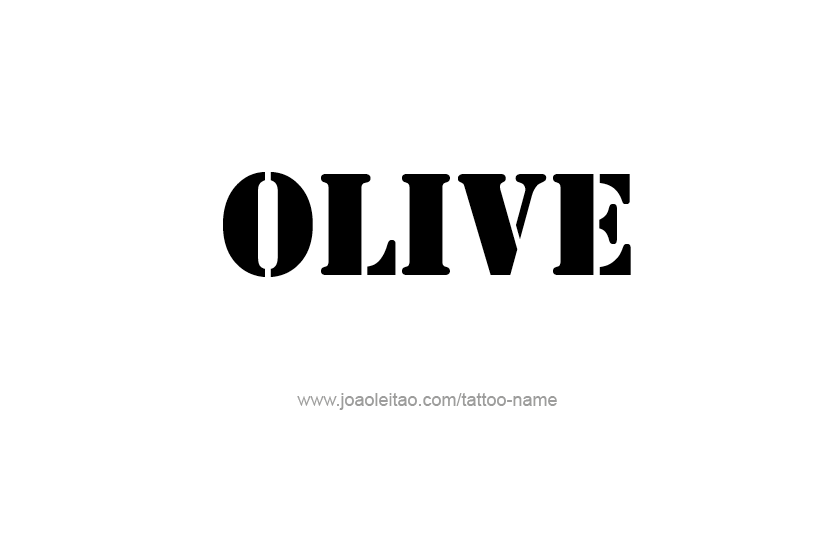 Tattoo Design Name Olive   