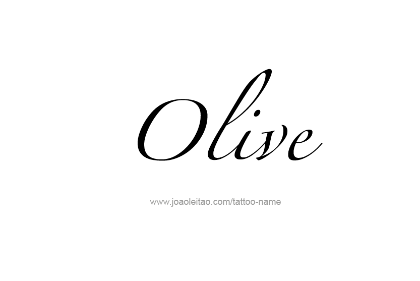 Tattoo Design Name Olive   