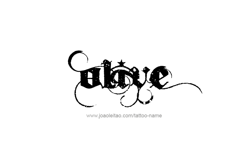 Tattoo Design Name Olive   