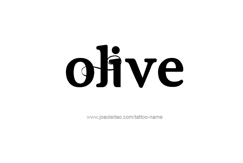 Tattoo Design Name Olive   