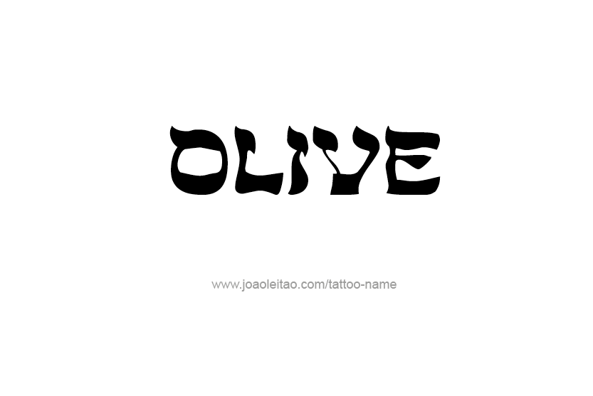 Tattoo Design Name Olive   