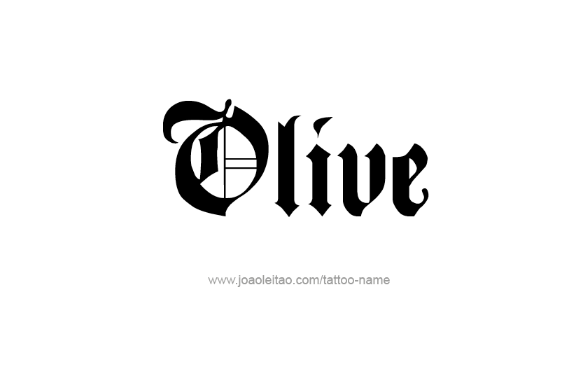 Tattoo Design Name Olive   