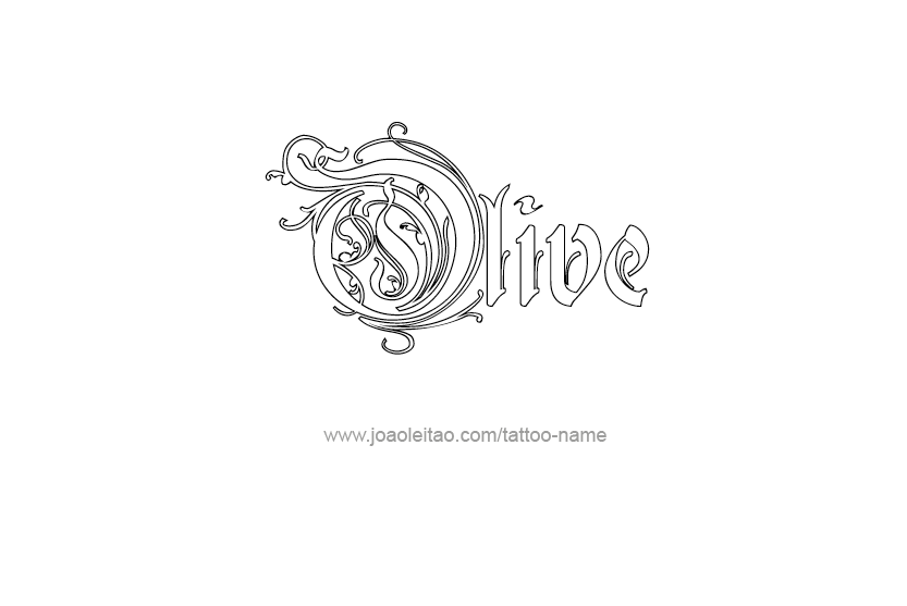 Tattoo Design Name Olive   