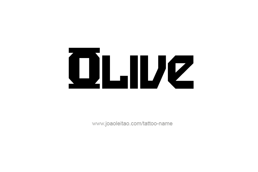 Tattoo Design Name Olive   