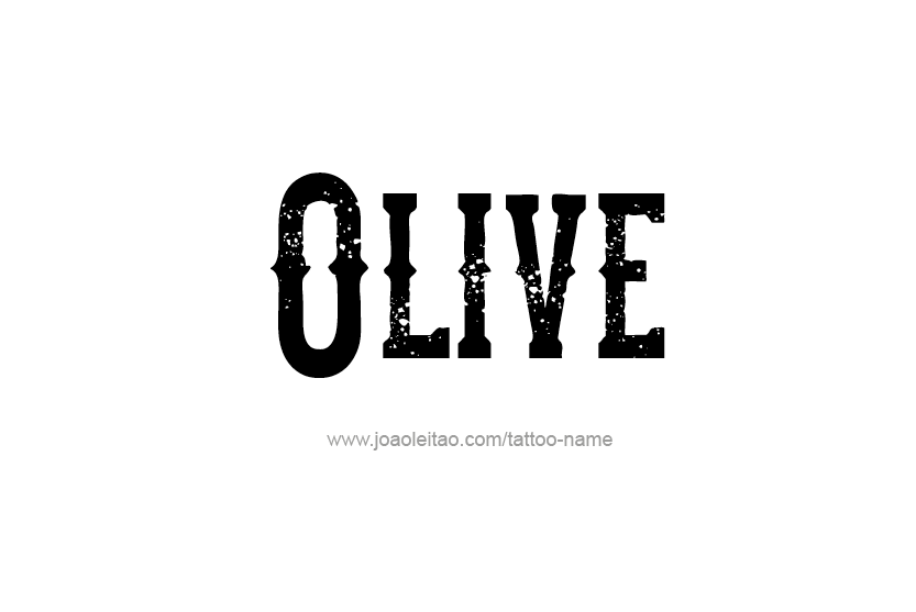 Tattoo Design Name Olive   