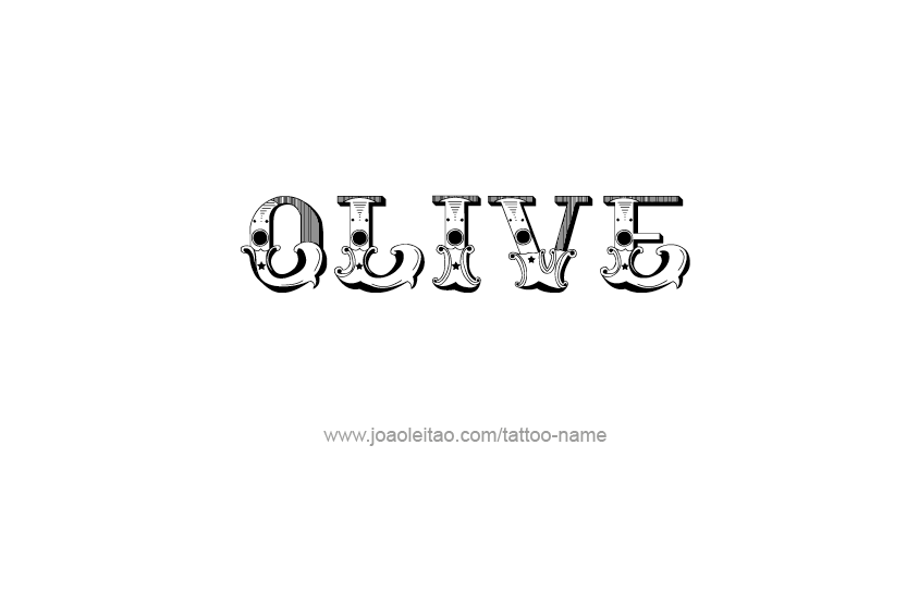 Tattoo Design Name Olive   