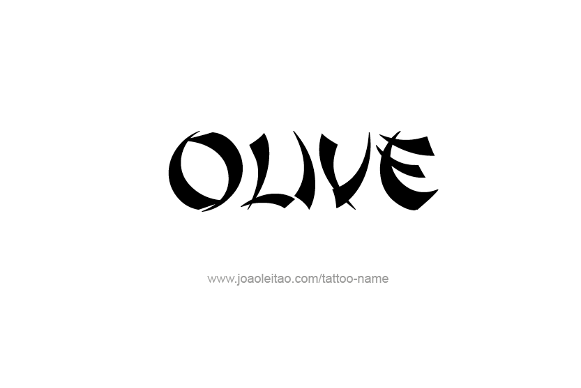 Tattoo Design Name Olive
