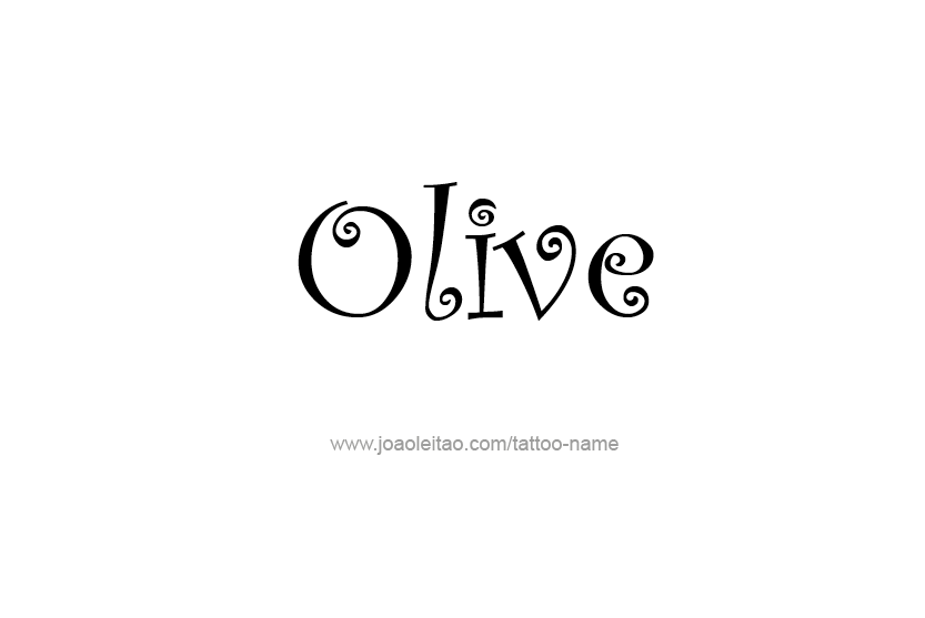 Tattoo Design Name Olive   