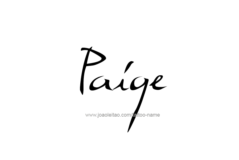 Tattoo Design Name Paige   