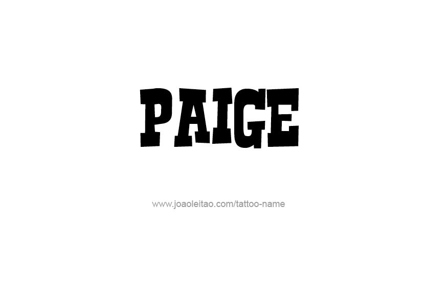 Tattoo Design Name Paige   