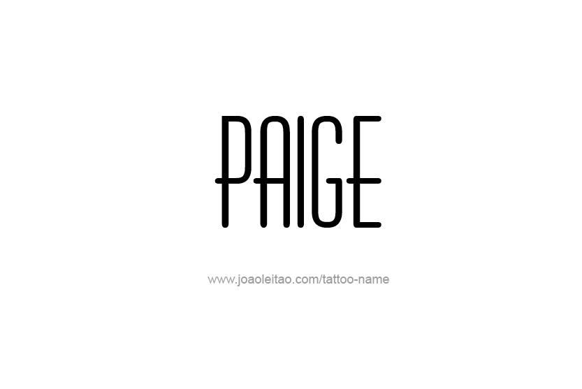 Tattoo Design Name Paige   