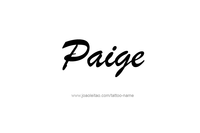 Tattoo Design Name Paige   