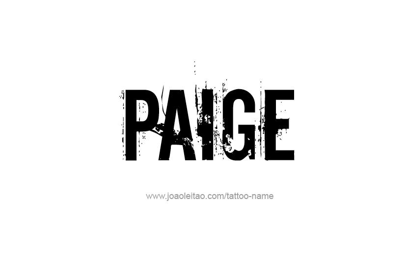 Tattoo Design Name Paige   