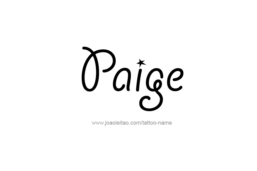 Tattoo Design Name Paige   