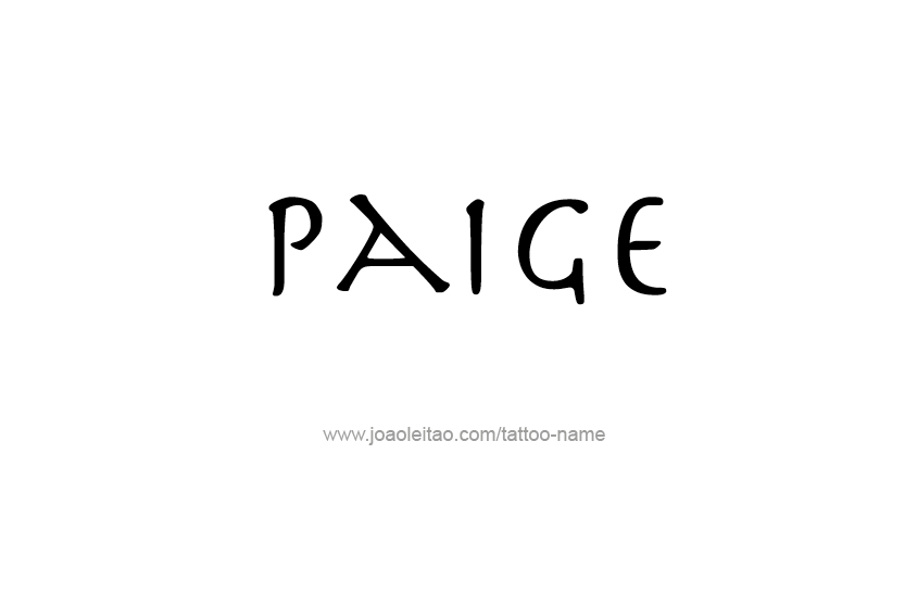 Tattoo Design Name Paige   