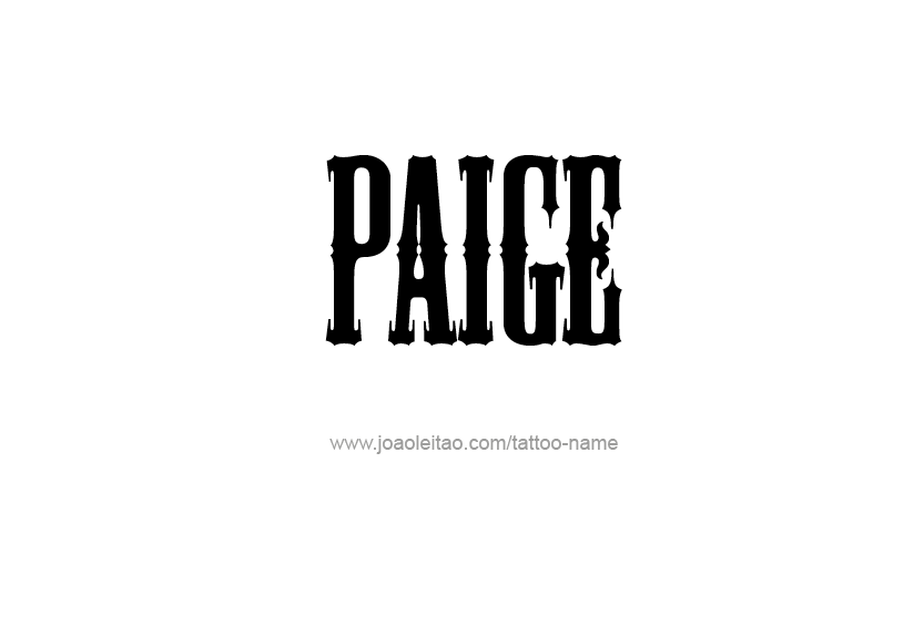 Tattoo Design Name Paige   