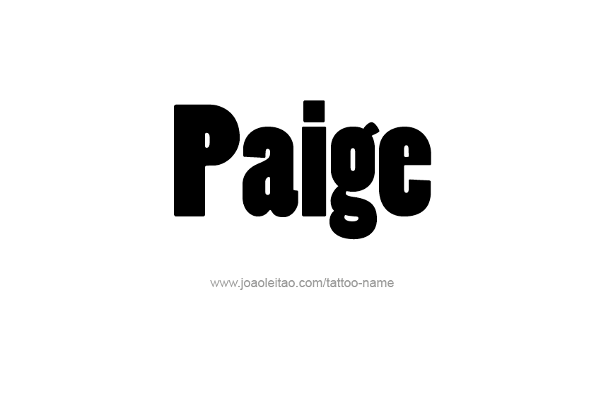 Tattoo Design Name Paige   