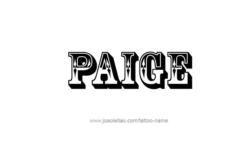 Tattoo Design Name Paige   