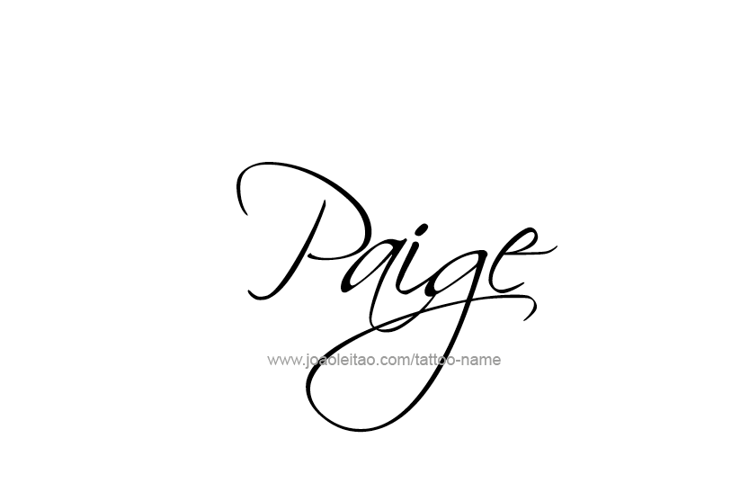 Tattoo Design Name Paige   