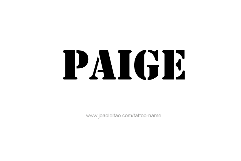 Tattoo Design Name Paige   