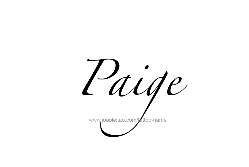 Tattoo Design Name Paige   