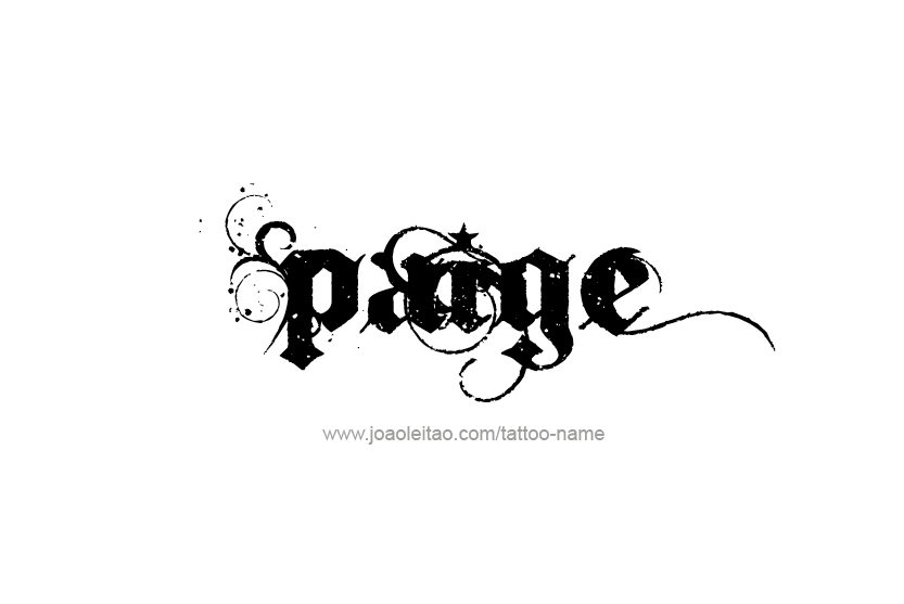 Tattoo Design Name Paige   