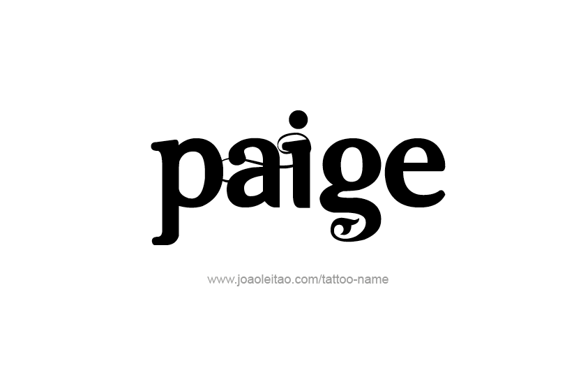 Tattoo Design Name Paige   