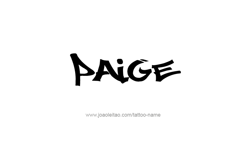 Tattoo Design Name Paige   