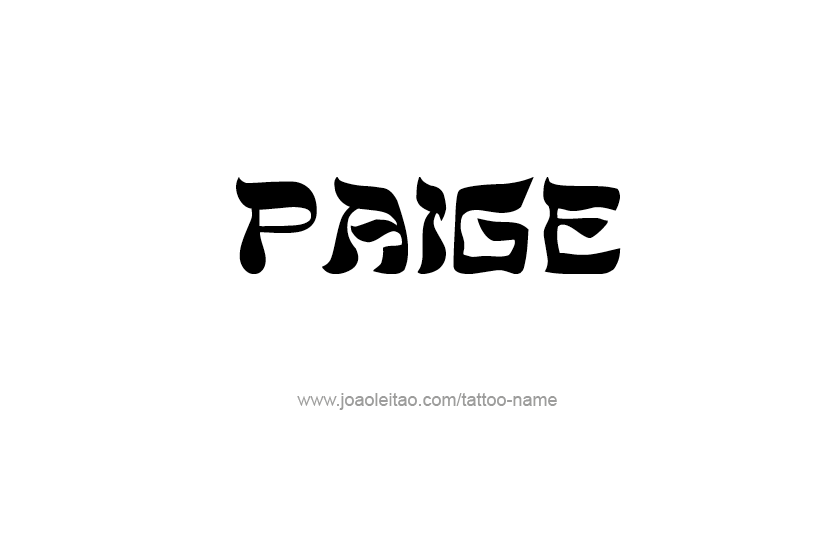 Tattoo Design Name Paige   