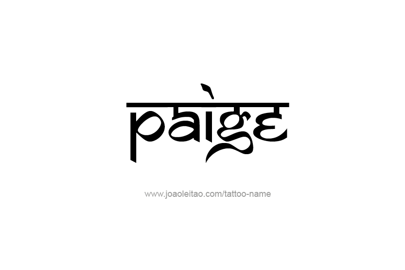 Tattoo Design Name Paige   