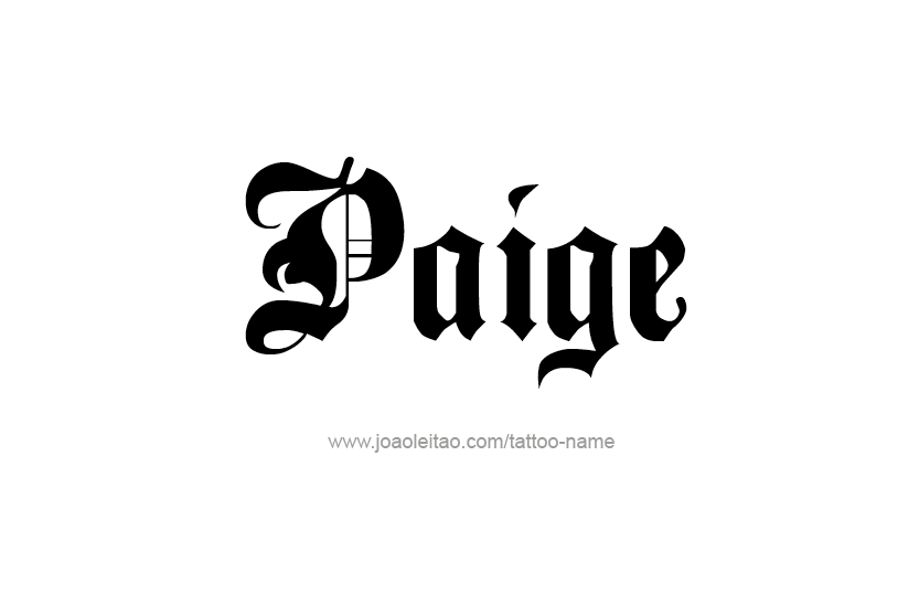 Tattoo Design Name Paige   