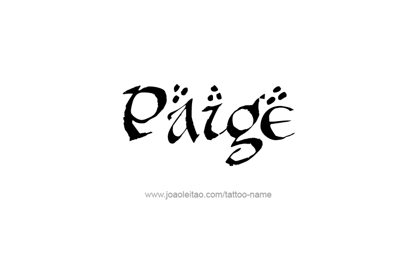 Tattoo Design Name Paige   