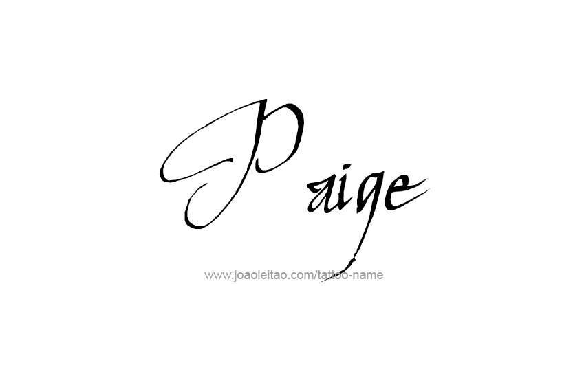 Tattoo Design Name Paige   