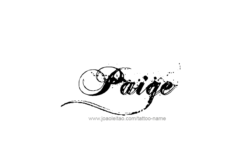 Tattoo Design Name Paige   