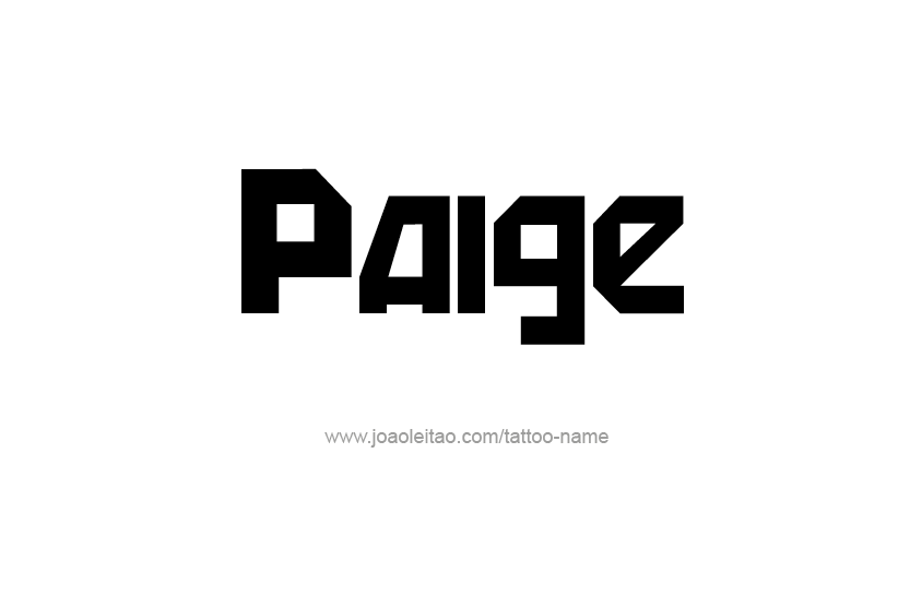 Tattoo Design Name Paige   