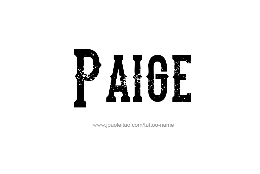 Tattoo Design Name Paige   