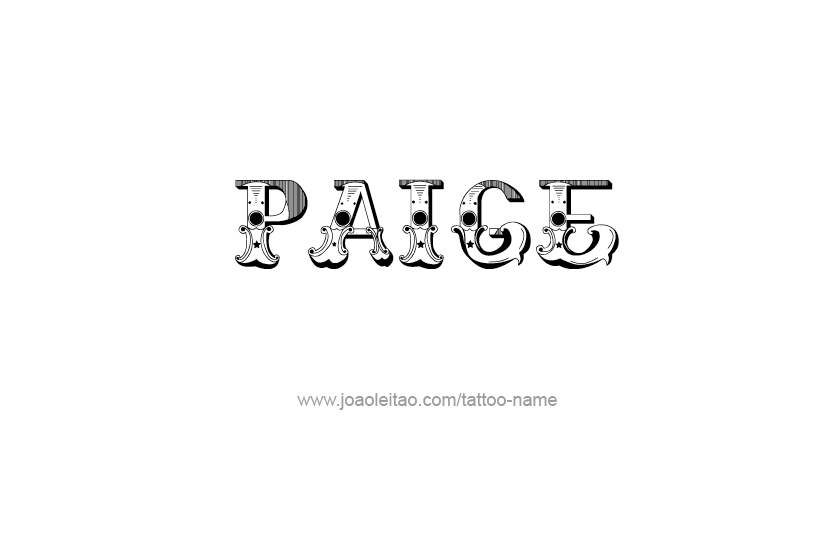 Tattoo Design Name Paige   