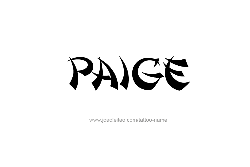 Tattoo Design Name Paige